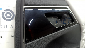 Mitsubishi Outlander 22-23 rear right door panel, black with gray leather, with gray leather armrest, scratches