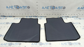 Set of black fabric floor mats for Mitsubishi Outlander 22-26, 3 rows