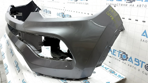 Bare front bumper, upper part, Jeep Compass 22-26, without parking sensors, halogen fog lights, silver, scratches, dents