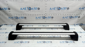 2 x Mitsubishi Outlander 22-26 Cross Rails, Silver + Texture, No Key