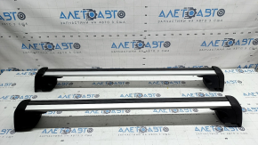 2 x Mitsubishi Outlander 22-26 Cross Rails, Silver + Texture, No Key