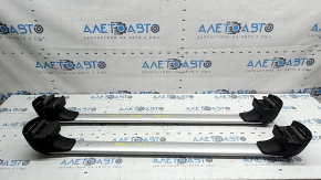 2 x Mitsubishi Outlander 22-26 Cross Rails, Silver + Texture, No Key