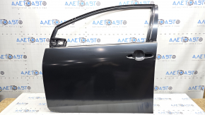 The front left door of a Toyota Prius 50 19-22 is bare and has a bent corner.