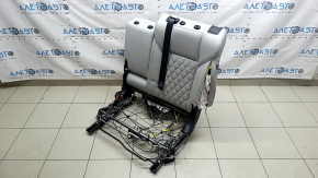 Mitsubishi Outlander 22-26 rear seat backrest, grey leather, with belt and armrest, with frame, scorched, dry-cleanable