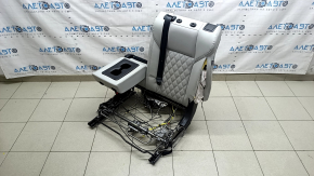 Mitsubishi Outlander 22-26 rear seat backrest, grey leather, with belt and armrest, with frame, scorched, dry-cleanable