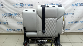 Mitsubishi Outlander 22-26 rear seat backrest, grey leather, with belt and armrest, with frame, scorched, dry-cleanable