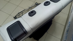 Mitsubishi Outlander 22-26 rear seat backrest, grey leather, with belt and armrest, with frame, scorched, dry-cleanable