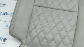 Rear seat cushion, 2nd row, left, Mitsubishi Outlander 22-26, gray leather, dry-cleanable