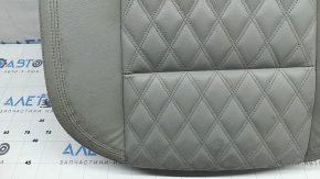 Rear seat cushion, 2nd row, right, Mitsubishi Outlander 22-26, gray leather, dry-cleanable
