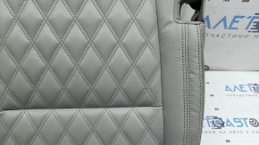 Rear seat cushion, 2nd row, right, Mitsubishi Outlander 22-26, gray leather, dry-cleanable