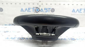 Mitsubishi Outlander 22-26 black leather steering wheel, without paddle shifters, wiring and vibration motor, worn, ready for re-upholstery