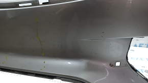 Bare front bumper for Volvo XC90 16-19 with headlight washer and no park assist, silver, non-factory holes, scratches, chips