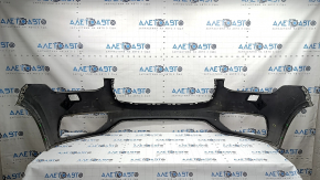 Bare front bumper for Volvo XC90 16-19 with headlight washer and no park assist, silver, non-factory holes, scratches, chips