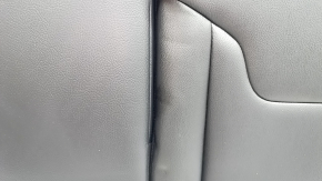 Left rear seat back, 2nd row, Jeep Compass 22-26, black leather, brown stitching, with belt, with armrest, dented leather