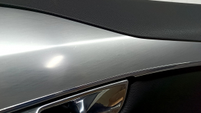 Black front right door panel for Volvo XC90 16-22, black leather insert, black leather armrest with handle, gray insert, scratches