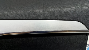 Black front right door panel for Volvo XC90 16-22, black leather insert, black leather armrest with handle, gray insert, scratches