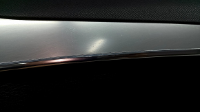 Black front right door panel for Volvo XC90 16-22, black leather insert, black leather armrest with handle, gray insert, scratches