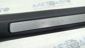 Volvo XC90 16-23 black front left inner door sill with chrome insert, scratches