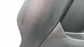 Rear left door panel for a Jeep Compass 22-26, black, gray leather armrest with brown stitching, with handle, scratches