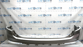 Rear bumper, bare upper part, Volvo XC90 16-19, without autoparking, silver, scratches, chips