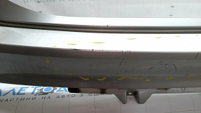 Rear bumper, bare upper part, Volvo XC90 16-19, without autoparking, silver, scratches, chips