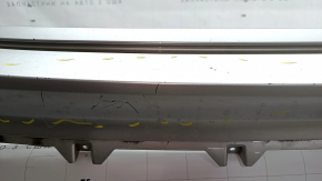 Rear bumper, bare upper part, Volvo XC90 16-19, without autoparking, silver, scratches, chips