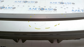 Rear bumper, bare upper part, Volvo XC90 16-19, without autoparking, silver, scratches, chips