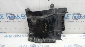 The front right arch protection of Mazda 3 19-26 is worn and torn.