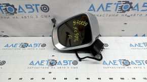 Left side mirror assembly for Volvo XC90 16-24, 14 pins, turn signal, heated, auto-dimming, BSM, silver