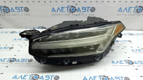 Left front headlight assembly for a Volvo XC90 16-17 LED, scratches, peeling paint, spider web, needs polishing