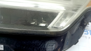Left front headlight assembly for a Volvo XC90 16-17 LED, scratches, peeling paint, spider web, needs polishing