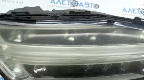 Volvo XC90 16-17 LED front right headlight assembly, scratches, peeling paint, spider web, needs polishing