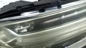 Volvo XC90 16-17 LED front right headlight assembly, scratches, peeling paint, spider web, needs polishing