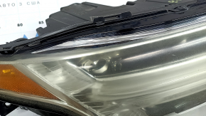 Volvo XC90 16-17 LED front right headlight assembly, scratches, peeling paint, spider web, needs polishing
