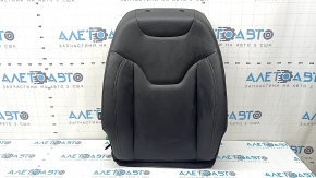 Jeep Compass 22-26 passenger seat back upholstery, black leather with brown stitching, heated, cleanable