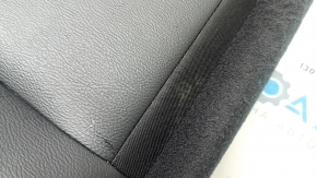 Jeep Compass 22-26 passenger seat back upholstery, black leather with brown stitching, heated, cleanable