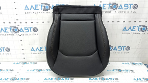 Jeep Compass 22-26 passenger seat cushion upholstery, black leather with brown stitching, heated