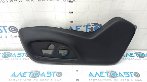 Left side driver's seat trim for a Jeep Compass 17-26, black, electric, plastic faded, worn