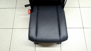 Rear center seat, 2nd row, Volvo XC90 16-22, black leather, for 2 rows, with seat belt and armrest, scratches on plastic