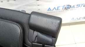 Rear center seat, 2nd row, Volvo XC90 16-22, black leather, for 2 rows, with seat belt and armrest, scratches on plastic