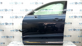 Front left door assembly Volvo XC60 18-26 Keyless, blue 723, bent molding, scratches on molding