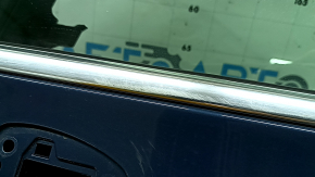 Front left door assembly Volvo XC60 18-26 Keyless, blue 723, bent molding, scratches on molding
