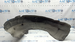 The rear right fender liner of a BMW 3 G20 19-26 is dented.