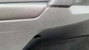 Black door trim panel, rear left, VW Tiguan 18-20, insert and armrest, black leather, with handle, broken fastener, scratches