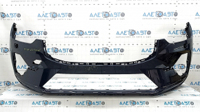 Bare front bumper Volvo XC60 22-26 with park assist, chrome moldings and headlight washers, blue, cracks, scratches