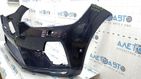 Bare front bumper Volvo XC60 22-26 with park assist, chrome moldings and headlight washers, blue, cracks, scratches