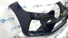Bare front bumper Volvo XC60 22-26 with park assist, chrome moldings and headlight washers, blue, cracks, scratches