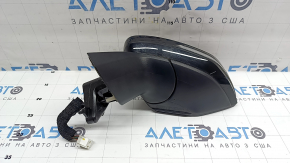 Left side mirror assembly for Kia Sportage 23-26, 8 pins, turn signal, heated, BSM, gloss black + texture