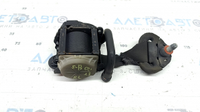 Seat belt 2nd row left with squib for Kia Sportage 23-25, black with black fastening, melted, covered in soot