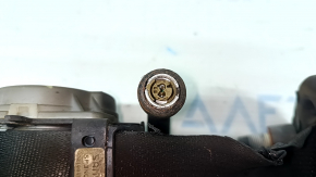 Seat belt 2nd row left with squib for Kia Sportage 23-25, black with black fastening, melted, covered in soot